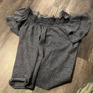 Denim style off the shoulder top